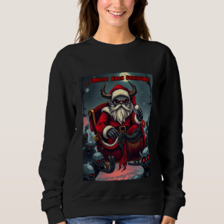 Sudadera Santa diablo gótico Navidad oscura alegre