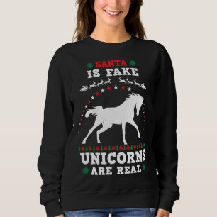 Sudadera Santa Es Una Falsa Unicornio Es Realmente Fea Chri