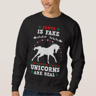 Sudadera Santa Es Una Falsa Unicornio Es Realmente Fea Chri
