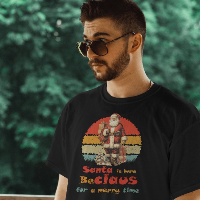 Sudadera Santa está aquí, Sunset Vintage Retro (Subido por el creador)