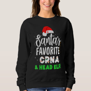 Sudadera Santa Favorita Crna Head Elf Crew Anestesia