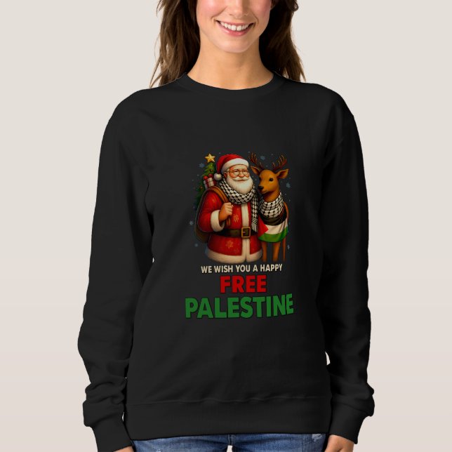 Sudadera Santa for Palestine – Christmas Peace (Anverso)