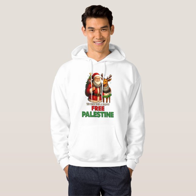Sudadera Santa for Palestine – Christmas Peace (Anverso completo)