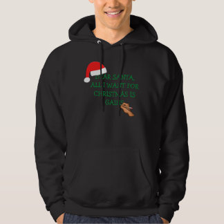 Sudadera Santa gana la carta con engaño negro