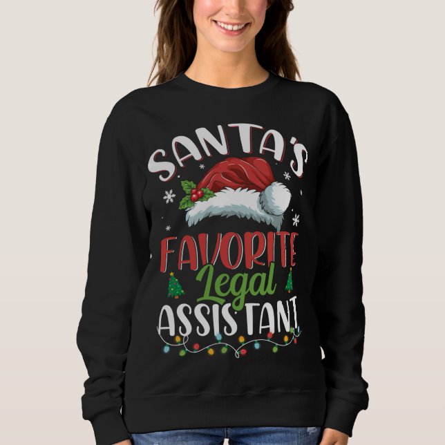 Sudadera Santa H: Navidades de Santa H, asistente legal fav (Anverso)