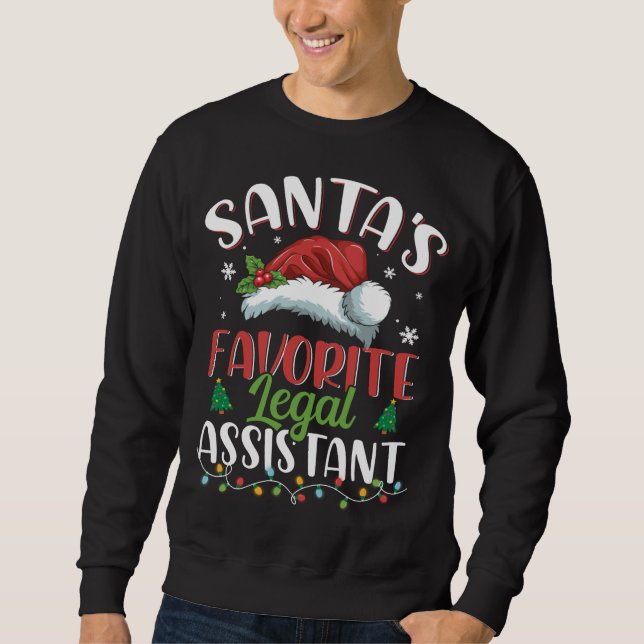 Sudadera Santa H: Navidades de Santa H, asistente legal fav (Anverso)