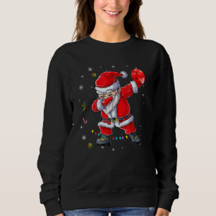 Sudadera Santa haciendo dab Bowling   para niños niñas Navi