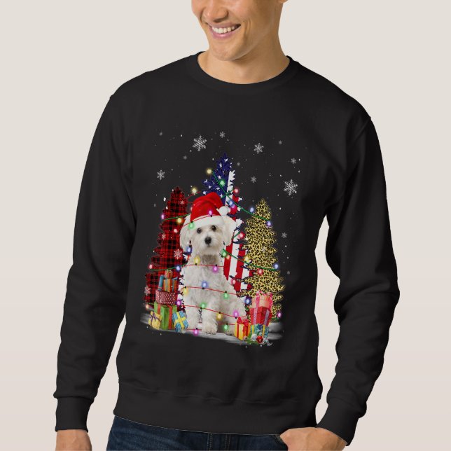 Sudadera Santa Hat ligero maltés búfalo atado leopardo navi (Anverso)