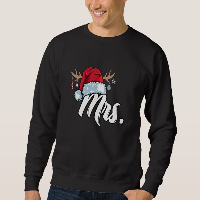 Sudadera Santa Hat Mrs Partner Outfit For Christmas (Anverso)