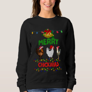 Sudadera Santa Hat Navidades de pollo Feliz Navidad