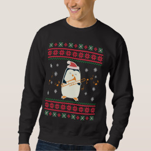 Sudadera Santa Hat Pingüino jugando Navidades feos de tromb