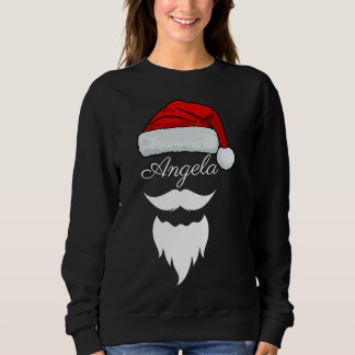 Sudadera  Santa Hat Split Monogram Shirt, Personalized Name