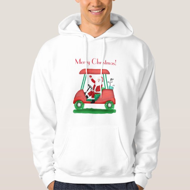 Sudadera Santa In Golf Cart Merry Christmas T-Shirt (Anverso)