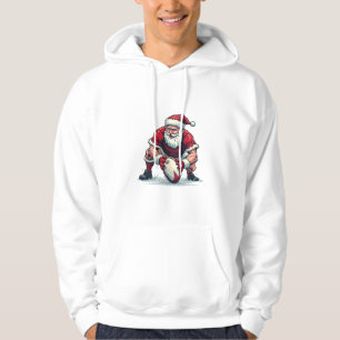 Sudadera Santa jugando fútbol fantasía jugador de Navidad