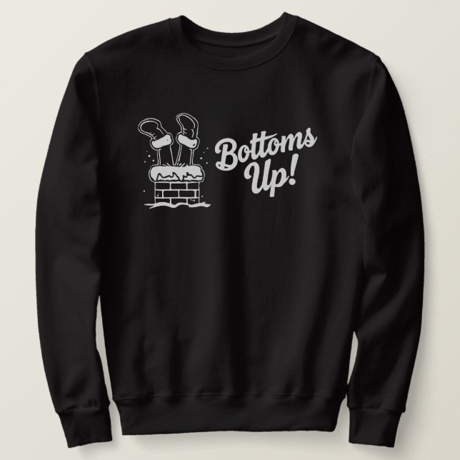 Sudadera Santa Loco en la Chimenea Arriba la Copa (Anverso del diseño)