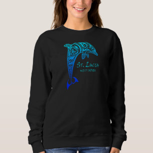 Sudadera Santa Lucía Indias Occidentales Delfín Tribal Retr