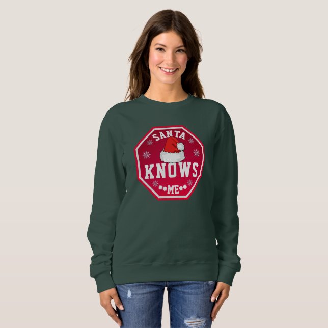 Sudadera Santa me conoce (Anverso completo)
