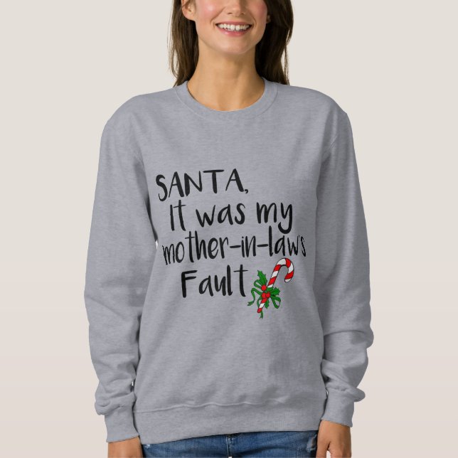 Sudadera Santa mi suegra tiene navidades graciosos (Anverso)