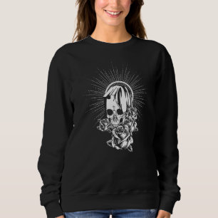 Sudadera Santa Muerte Cráneo de Azúcar Muerto Deidad Femeni