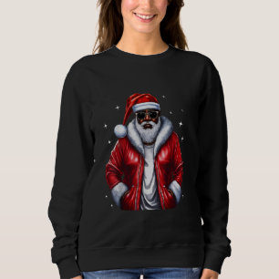 Sudadera Santa Navidades afroamericanos Pajama Guay Black