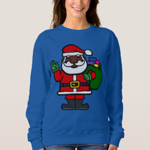 Sudadera santa negra africana claus xmas