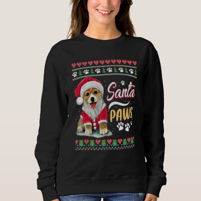 Sudadera Santa Paws Christmas Dog Merry Christmas  Xmas (Anverso)
