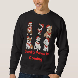 Sudadera Santa Paws viene Diseño navideño de perro lindo