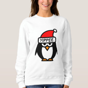 Sudadera Santa pingüino divertido sarcástico de Navidad Yip