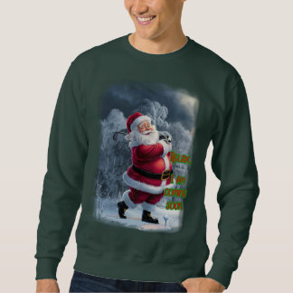Sudadera Santa plays Golf before Christmas on a Green