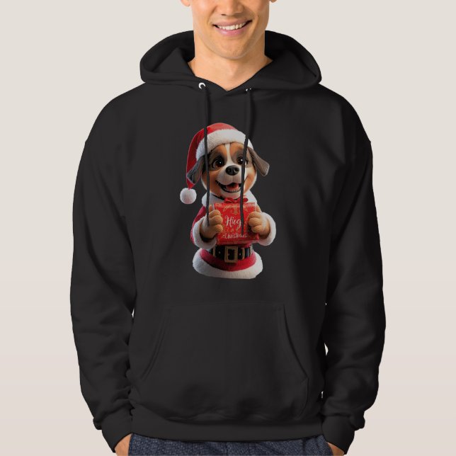 Sudadera Santa Pup dice: ¡Abraza la Navidad! 🎅🐾 (Anverso)
