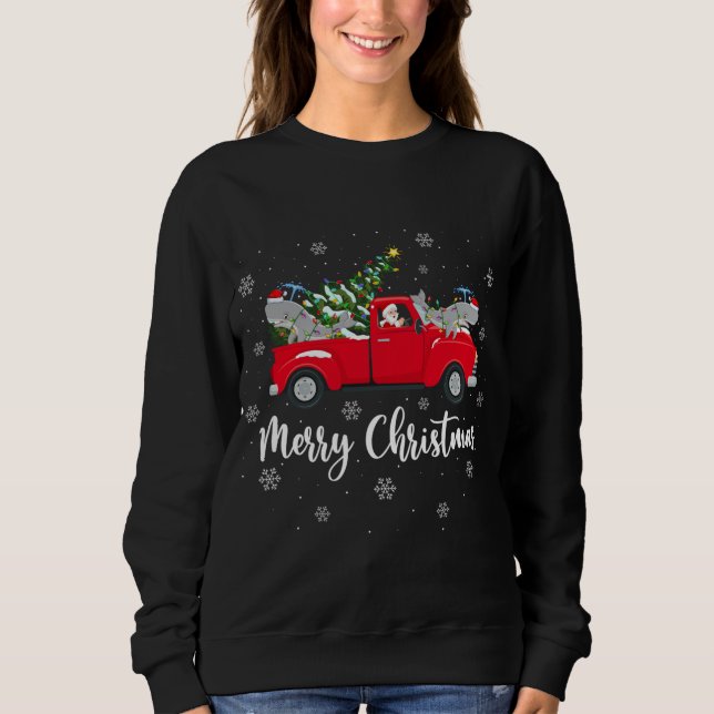 Sudadera Santa Riding Christmas Tree Truck Sperm Whale Chri (Anverso)