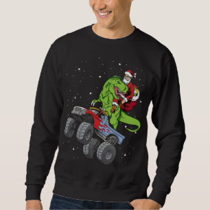 Sudadera Santa Riding T Rex Dinosaur Monstruo Camión Niño C