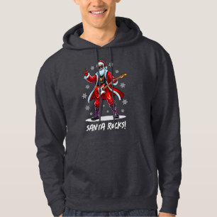 Sudadera ¡Santa Rocks! Gracioso Santa Claus tocando la guit