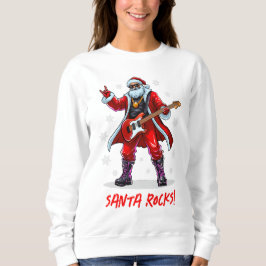 Sudadera ¡Santa Rocks! Gracioso Santa Claus tocando la guit