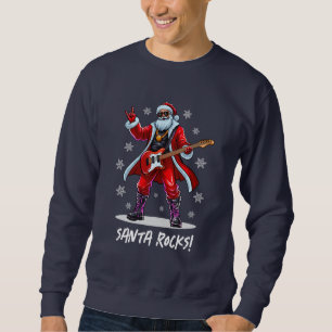 Sudadera ¡Santa Rocks! Gracioso Santa Claus tocando la guit