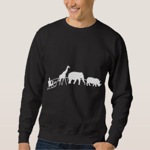 Sudadera Santa_s Sleigh Giraffe Rhino Elephant Zookeeper Ch