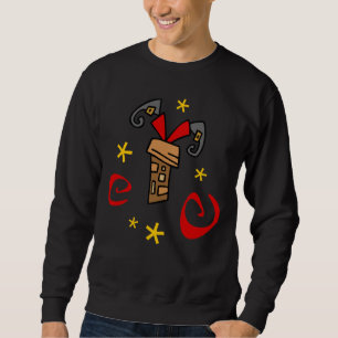 Sudadera Santa se pegó en chimenea