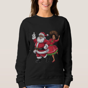 Sudadera Santa Señora Claus bailando Navidades estadouniden