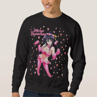 Sudadera Santa Sexy Navidad Corazón Rosa Diva Anime