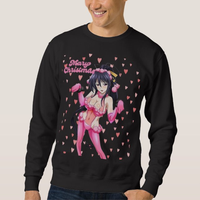 Sudadera Santa Sexy Navidad Corazón Rosa Diva Anime (Anverso)