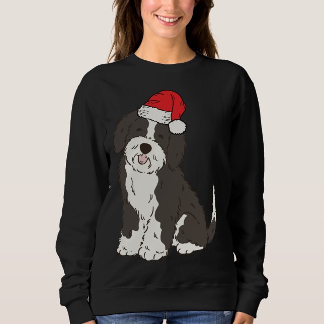 Sudadera Santa Sheepadoodle Navidades de invierno Perro Mam (Anverso)
