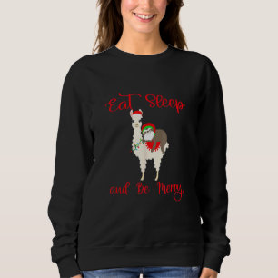 Sudadera Santa Slots Riding Llama Con Dormir Y Ser Mer