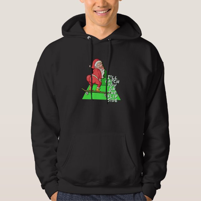 Sudadera Santa Sobre Un Skateboard Navidades Skateboardin (Anverso)