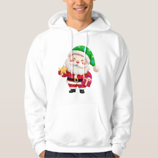 Sudadera Santa sosteniendo estrella y regalo