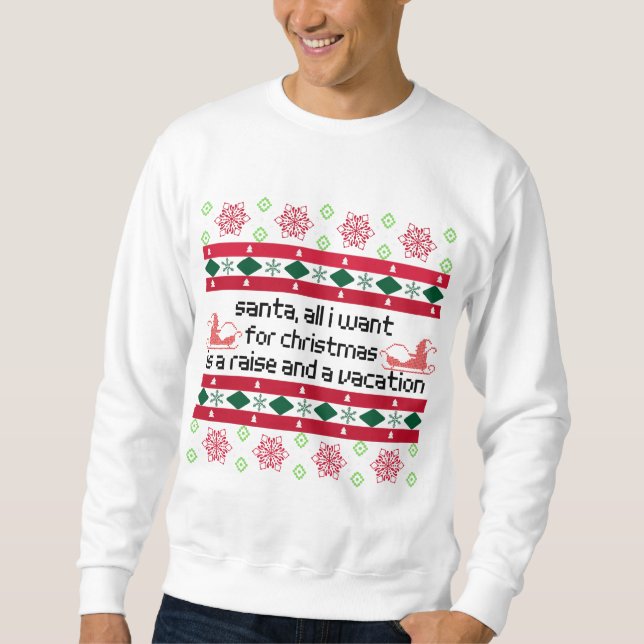 Sudadera Santa todo lo que quiero para los Navidades es una (Anverso)