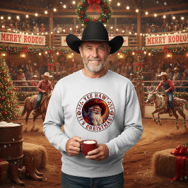 Sudadera Santa Vaquero Yee Haw Es Navidad