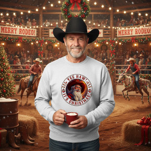 Sudadera Santa Vaquero Yee Haw Es Navidad