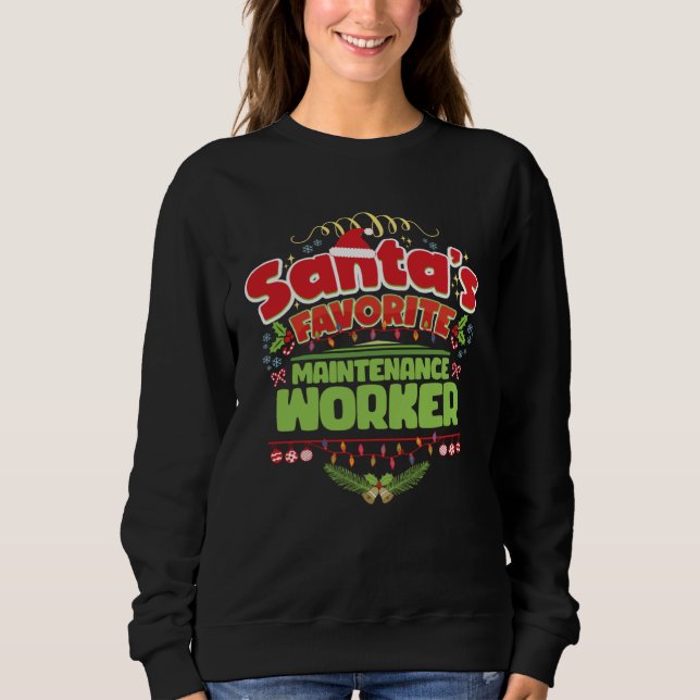 Sudadera Santa Xmas Christmas For Maintenance worker (Anverso)