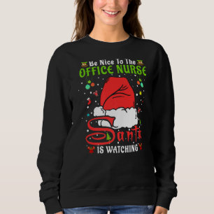 Sudadera Santa Xmas Pajamas Estar Bien Con La Enfermera De