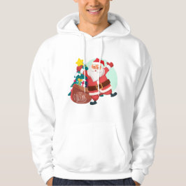 Sudadera santa y árbol navidades